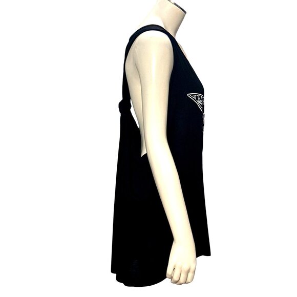CCC Tattooed Disney Tinkerbell Black Sleeveless Tank Top XL Cotton Spandex Blend - Picture 4 of 7